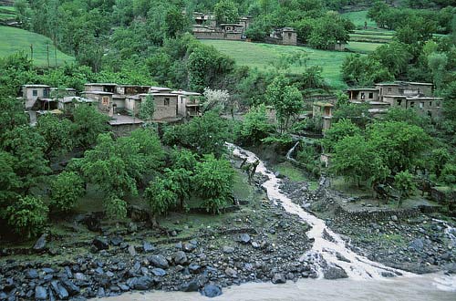 Afghanisches Dorf südlich des Pyandzh