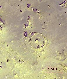 NASA Landsat-Photo: BP-Impakt-Krater