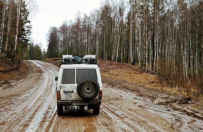 Magistrale M53 zwischen Kansk und Tulun, Sibirien