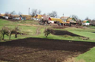 Bauerndorf im Westen Russlands