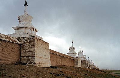 Schutzmauer des Klosters Erdene Zuu Khiid bei Kharkorin (Karakorum), Zentralmongolei