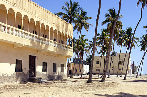 Häuser am Strand von Salalah
